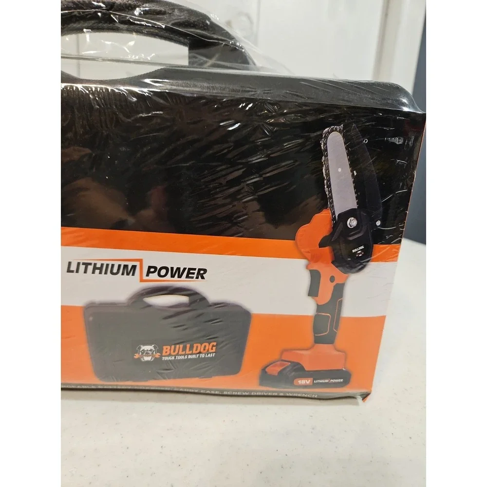 Bulldog 18V Handheld Mini‎ Chainsaw Cordless Rechargeable Pruning Saw Kit New